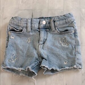 DL1961 Little Girl’s Butterfly Embroidered “Lucy” Denim Shorts